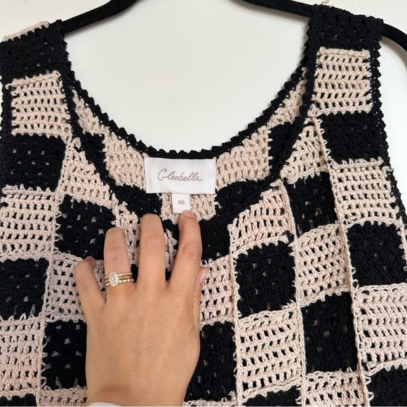 Cleobella Danika Crochet Dress Checkered Black/White Size XS - Picture 7 of 10